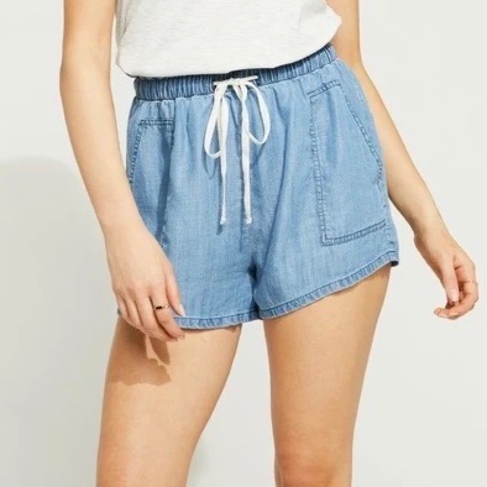 NWOT Gentle Fawn Berkeley 100% Tencel Paper Bag Short Chambray Blue XS